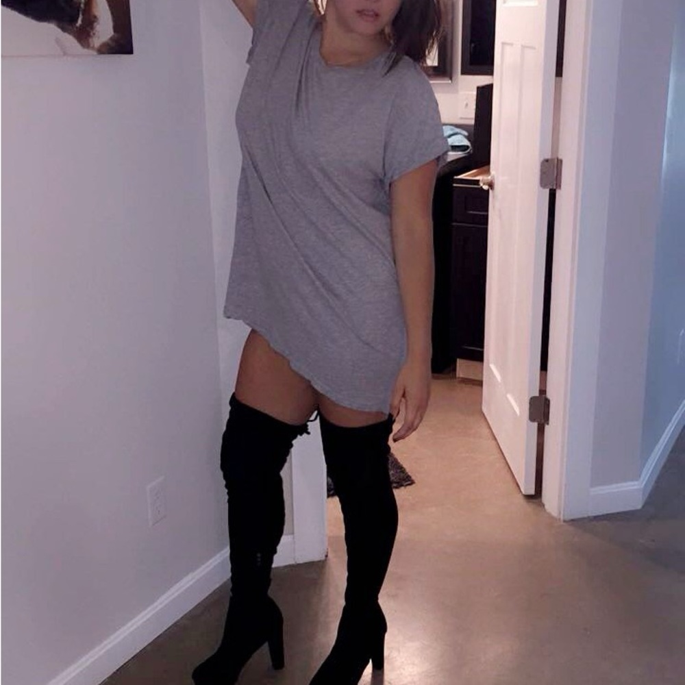 Divided by H&M Gray Women's T-Shirt Dress